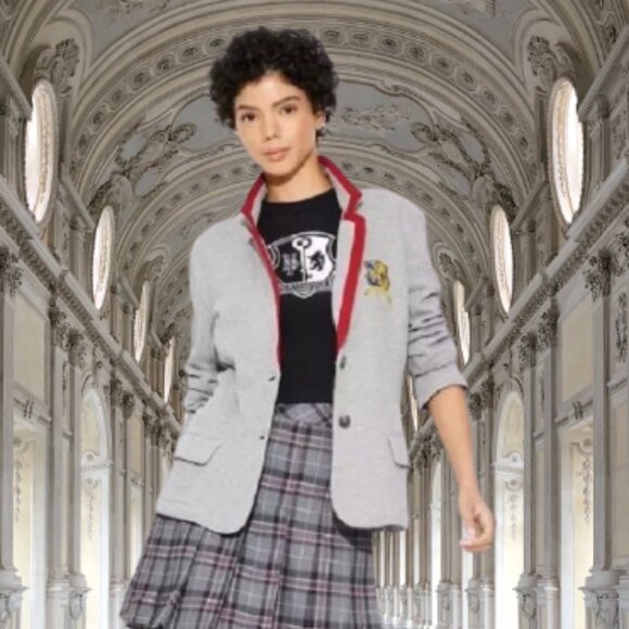 Target Jackets & Blazers - Women's Target Exclusive Beetlejuice Astrid Graphic Blazer - Heather Gray XL NWT